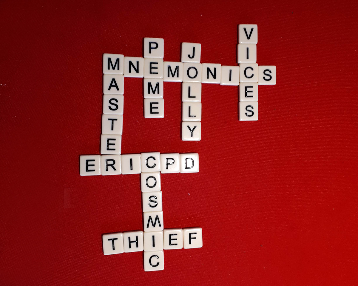 Scrabble letters forming multiple mnemonics